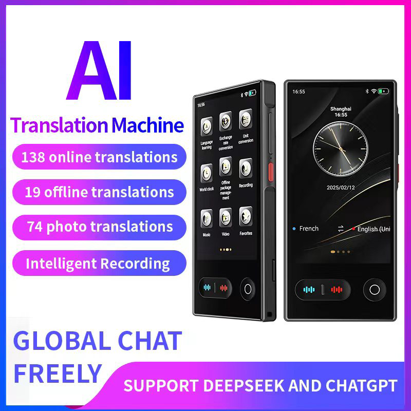 Portable Translator Device - Sprachübersetzungsgerät 148 Echtzeit-Online-Sprachübersetzung Tragbares KI-ChatGPT-Foto-Intelligentes Übersetzungsgerät
