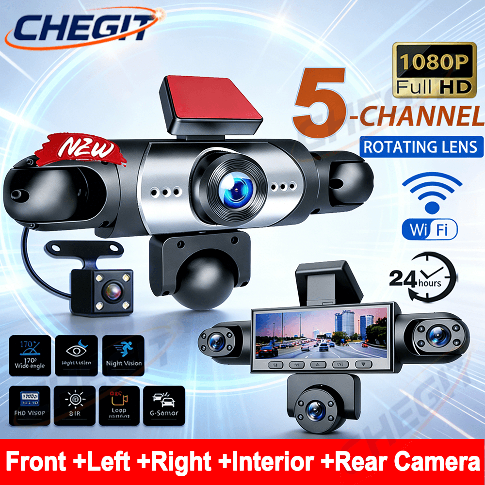 Panoramic Dash Cam 360 - 2026 NEUER 3/5-Kamera Auto-DVR 1080P Videorekorder