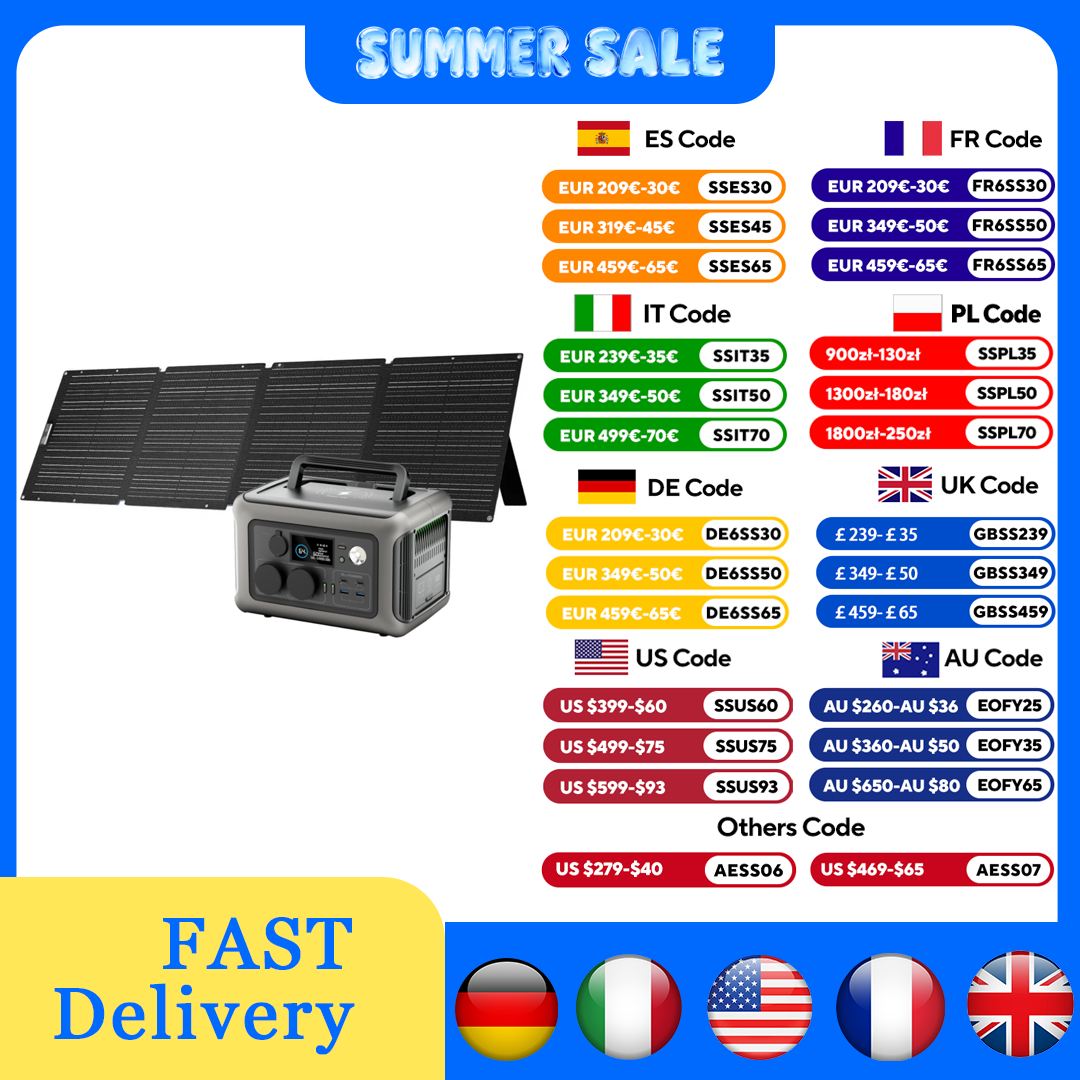 Solar Powered Charger - ALLPOWERS R600 Kraftwerk 299 Wh 600