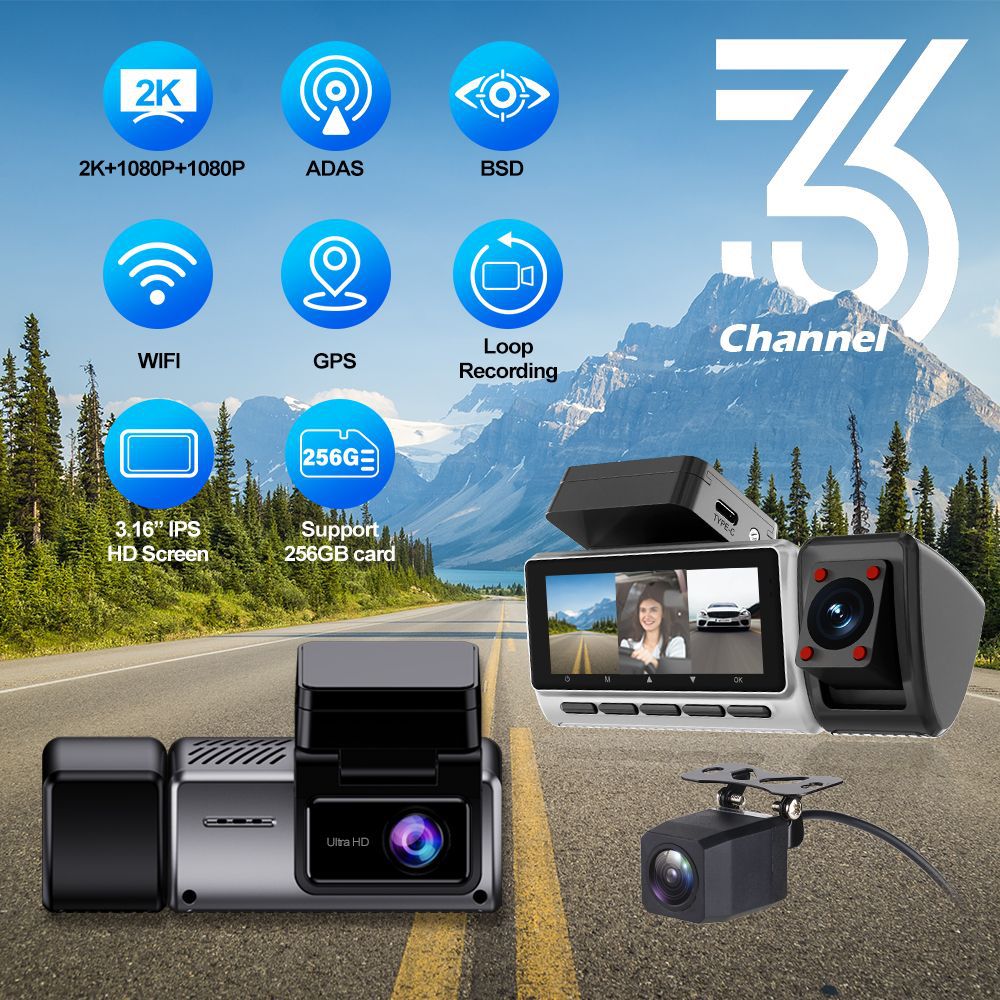 Neue grenzüberschreitende 2K-D – Panoramic Dash Cam 360 Bewertung und Preis