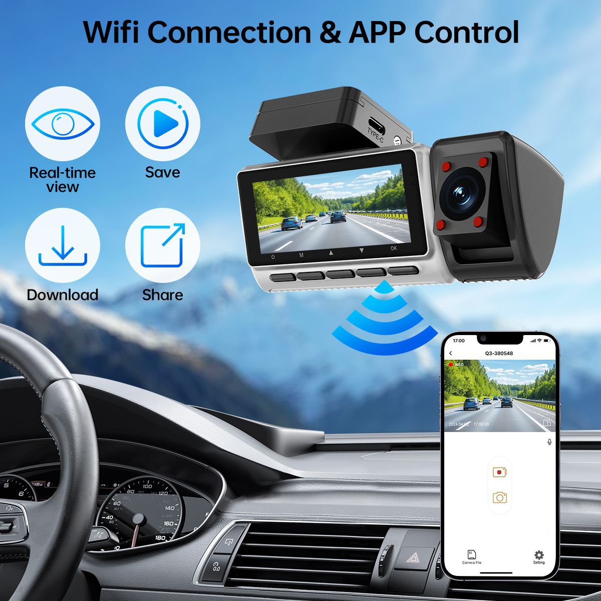 Neue grenzüberschreitende 2K-D – Panoramic Dash Cam 360 Bewertung und Preis