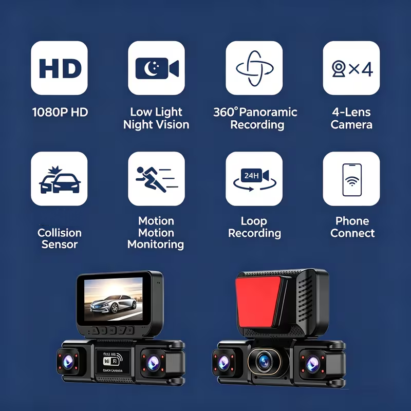 3/4-Kanal WLAN 360 °   Panoram – Panoramic Dash Cam 360 Bewertung und Preis